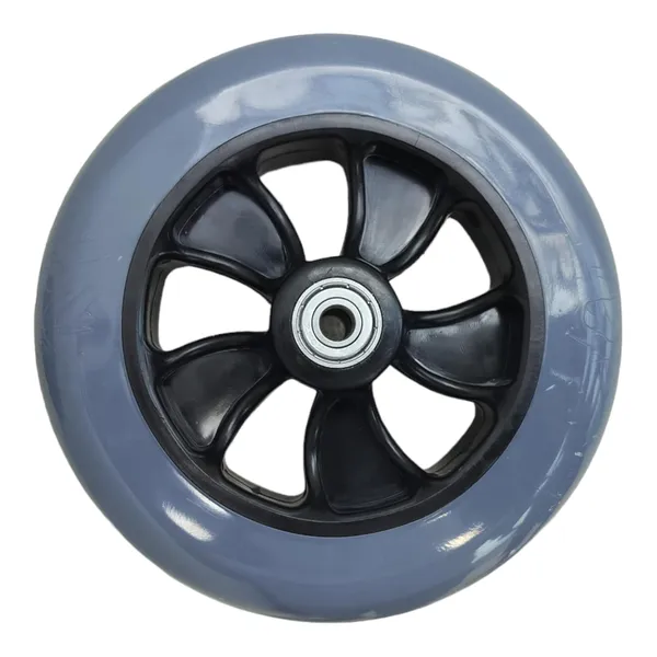 6_Inch_Front_Caster_Solid_PU_Wheel_Replacement_for_Wheelchairs,_Rollators_&_Walkers_|_With_Bearing_(Pack_of_1)
