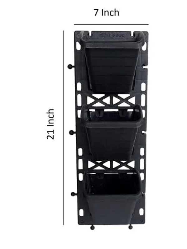Plastic_Wall_Vertical_Garden_Planters_With_Hanging_1_Panel_3_Pots_Self_Watering_Pots_For_Balcony_Home_Office_Decor_Size_Lxwxh_6X7X18_Inch_Indoor_Outdoor_Green_Wall_Planter_Set