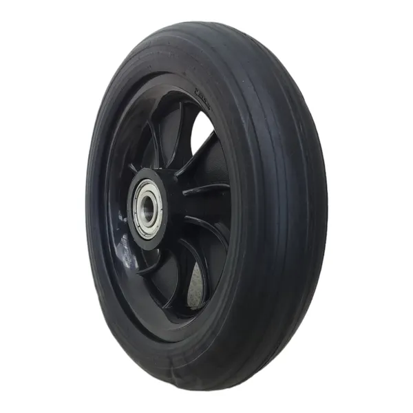7_Inch_Front_Caster_Solid_PU_Wheel_Replacement_for_Wheelchair_With_Bearing_(Pack_of_1)