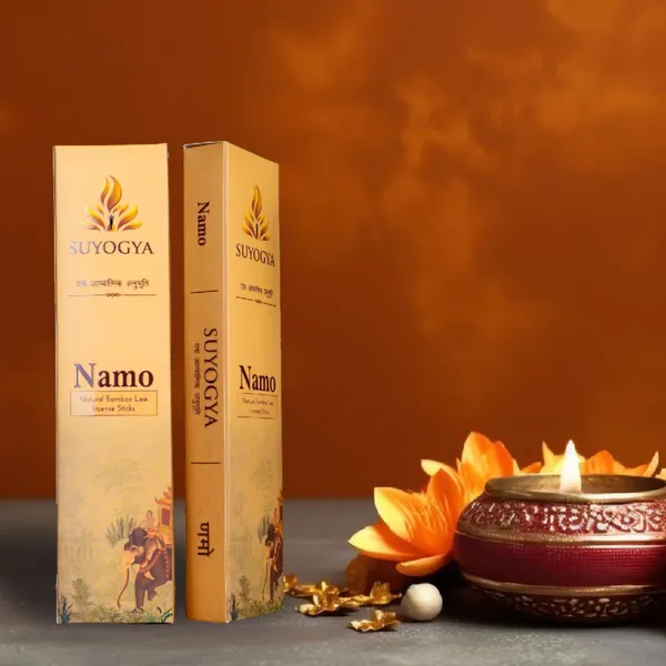 Suyogya_Namo_Premium_9-Inch_Bambooless_Incense_Sticks_60_min_Long-Lasting_Fragrance_Holy_Basil_(Tulsi),_Clove,_Rose,_Marigold_(Tagetes),_Sandalwood,_Frankincense_(200_Units,_Set_of_4)