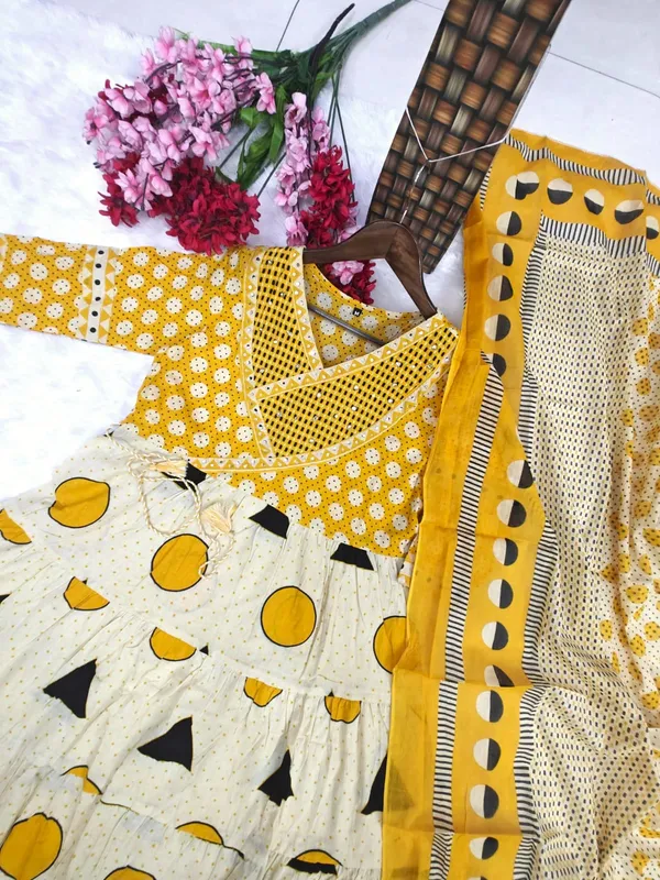 Premium_Cotton_Sequence_Embroidery_Work_Anarkali_Kurti_Set_Yellow_Red
