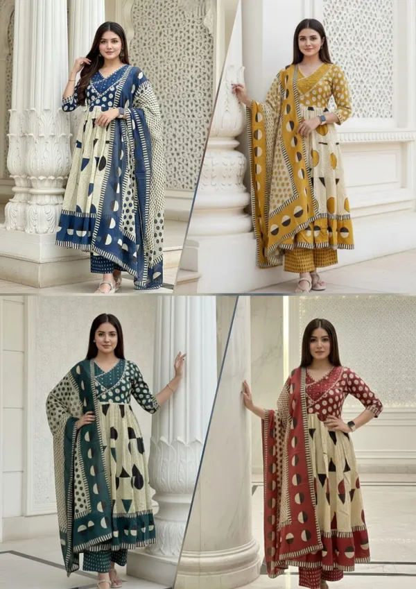 Premium_Cotton_Sequence_Embroidery_Work_Anarkali_Kurti_Set_Red