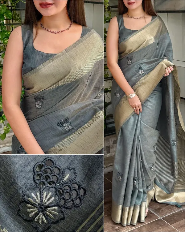 Assam_Silk_Zari_Jacquard_Border_With_Zari_Weaving_Chit_Pallu_With_Running_Blouse_Light_Grey