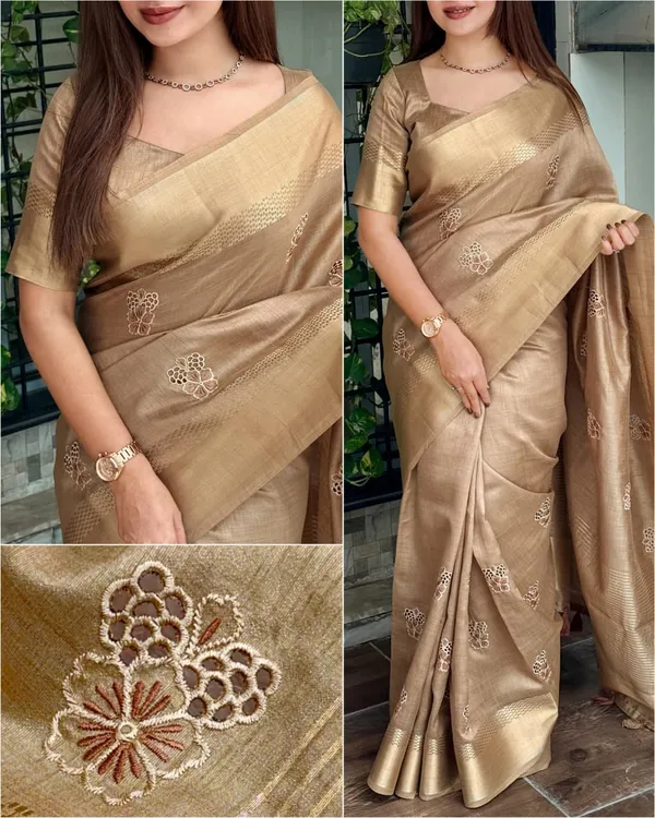 Assam_Silk_Zari_Jacquard_Border_With_Zari_Weaving_Chit_Pallu_With_Running_Blouse_Antique_Gold