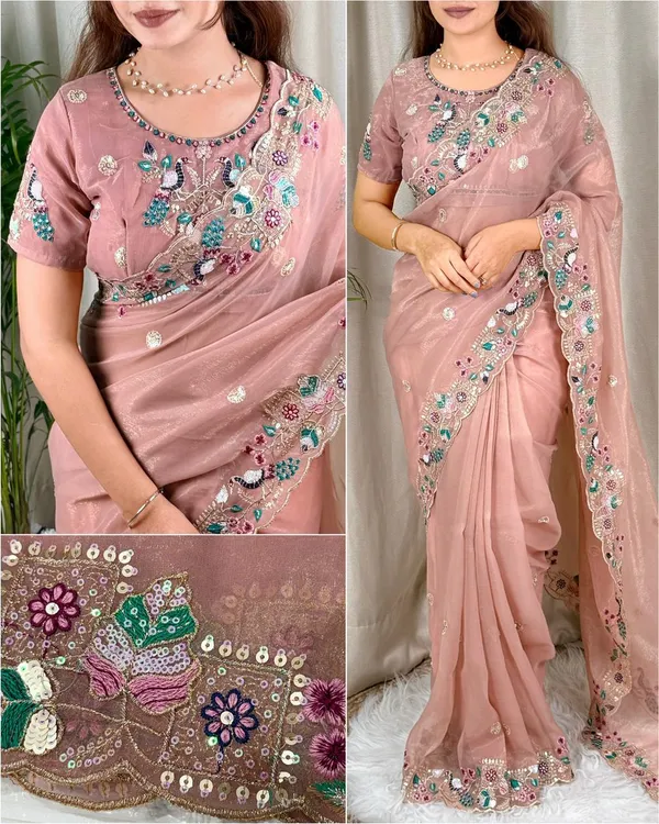 Faguniya_Nc_Simmer_Silk_Sequins_Multi_Thread_Embroidered_Work_Saree_Blush_Pink
