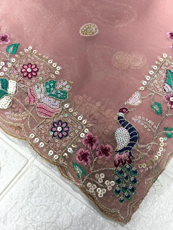 Faguniya_Nc_Simmer_Silk_Sequins_Multi_Thread_Embroidered_Work_Saree_Dusty_Grey