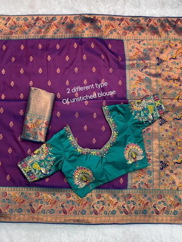 Apsara_Banarasi_Silk_Heavy_Minakari_With_Handwork_Designer_Unstitched_Blouse_Rani_Pink