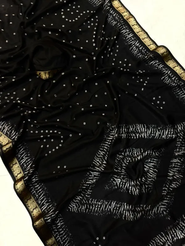 Qalamkari_Soft_Black_Two_Tone_Dola_Silk_Sarees_With_Pen_Kalamkari_Design_Black