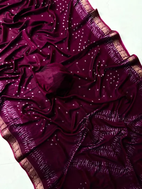 Qalamkari_Soft_Black_Two_Tone_Dola_Silk_Sarees_With_Pen_Kalamkari_Design_Wine