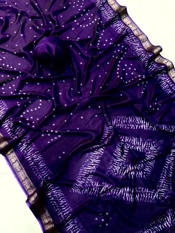Qalamkari_Soft_Black_Two_Tone_Dola_Silk_Sarees_With_Pen_Kalamkari_Design_Navy