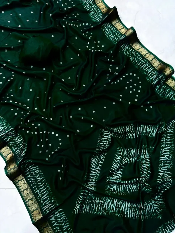 Qalamkari_Soft_Black_Two_Tone_Dola_Silk_Sarees_With_Pen_Kalamkari_Design_Dark_Green