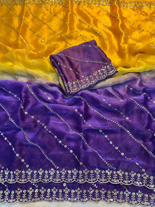 Rich_Look_Yellow_Blue_Fendy_Satin_Pedding_Fabric_With_Beautiful_Embroidery_3_Mm_Sequence_Work
