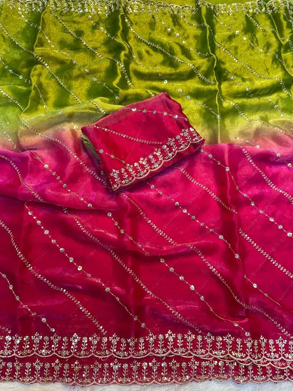 Rich_Look_Mehandi_Pink_Fendy_Satin_Pedding_Fabric_With_Beautiful_Embroidery_3_Mm_Sequence_Work