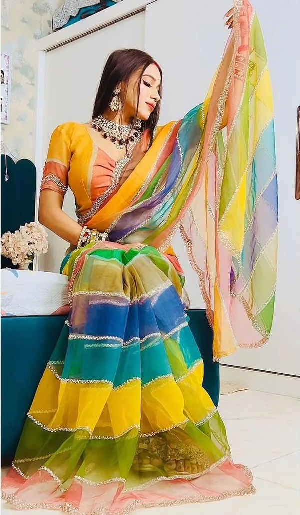 Multicolor_Rainbow_Tabby_Silk_Saree_With_Zarkhan_Work
