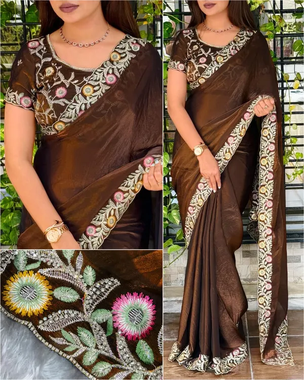 Fandy_Satin_Saree_With_Intricate_Zari_And_Swarovski_Handwork_Brown