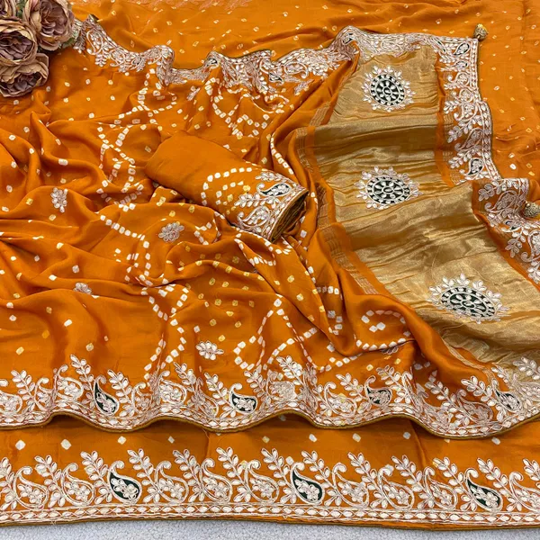 Gaji_Silk_Original_Bandhani_With_Gota_Pati_Work_Saree_Gold