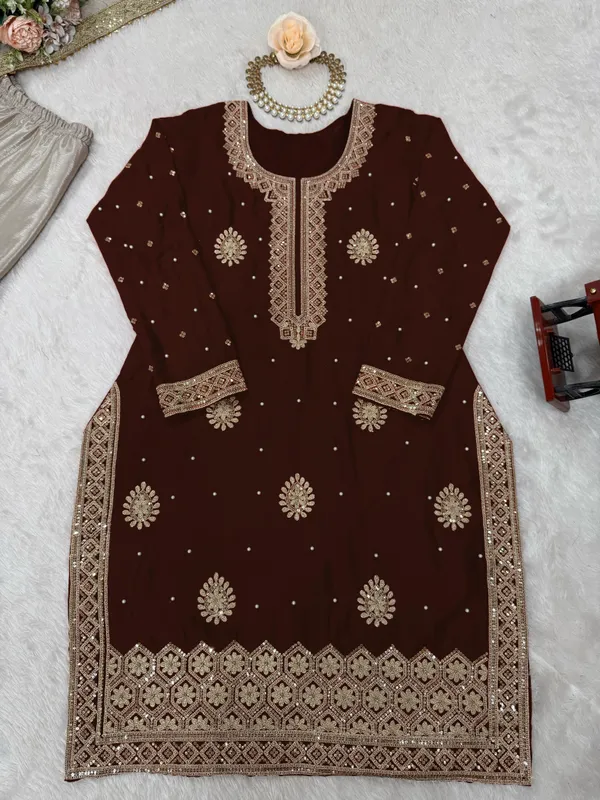 Vastrahut_Ethnic_Motifs_Embroidered_Sharara_Set_With_Dupatta_Maroon