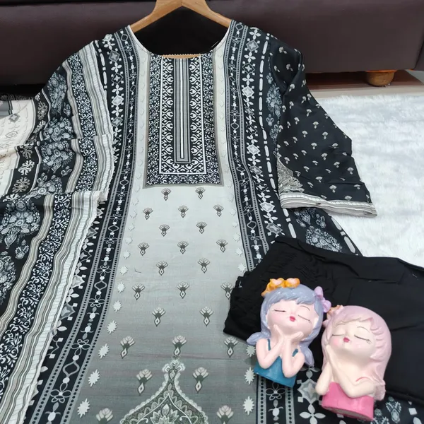 Heavy_Muslim_Simmer_With_Digital_Print_Lace_Works_Full_Sleeve_Kurti_Set