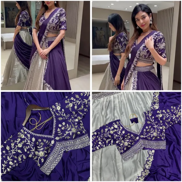 New_Super_Trending_For_Bestie_Party_Lehenga_Choli_And_Reday_Made_Blouse