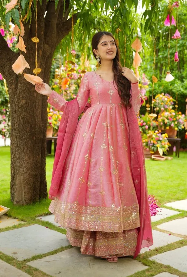Rose_Crunchy_Silk_Anarkali_Gown_With_Sharara_Set_With_Heavy_Zari_Embroidery_Hot_Pink