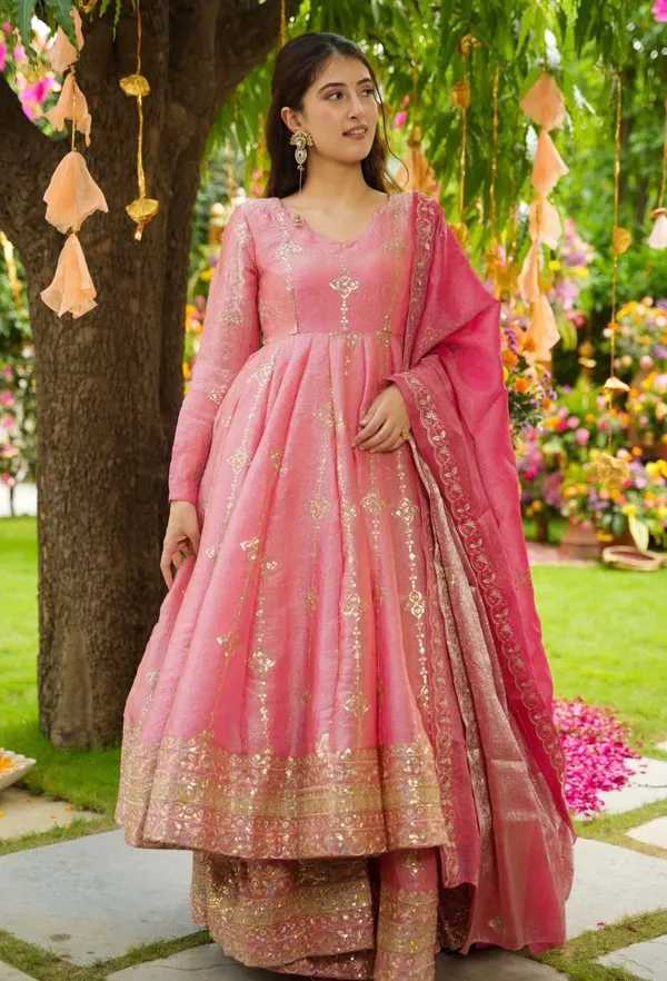 Rose_Crunchy_Silk_Anarkali_Gown_With_Sharara_Set_With_Heavy_Zari_Embroidery_Hot_Pink