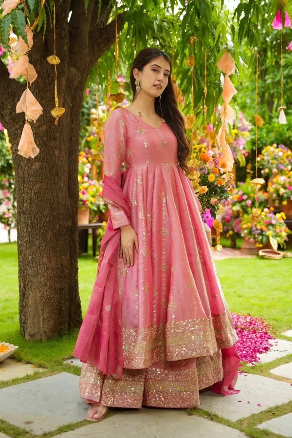 Rose_Crunchy_Silk_Anarkali_Gown_With_Sharara_Set_With_Heavy_Zari_Embroidery_Hot_Pink