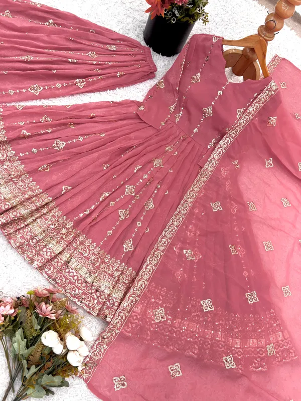 Rose_Crunchy_Silk_Anarkali_Gown_With_Sharara_Set_With_Heavy_Zari_Embroidery_Hot_Pink