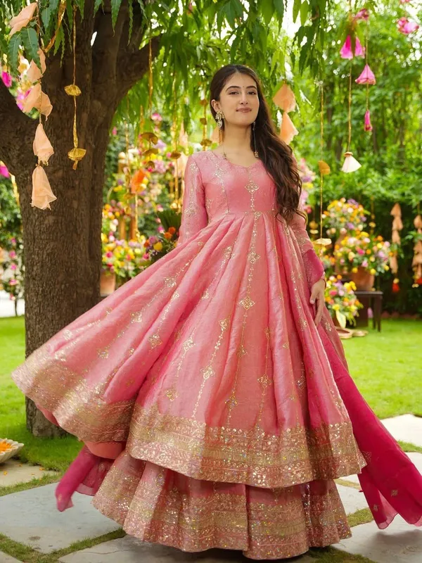 Rose_Crunchy_Silk_Anarkali_Gown_With_Sharara_Set_With_Heavy_Zari_Embroidery_Hot_Pink
