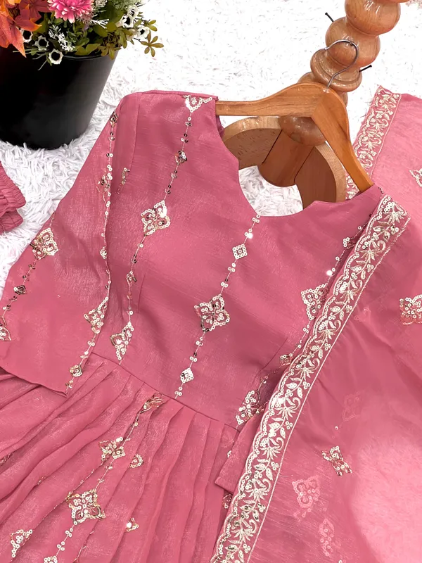 Rose_Crunchy_Silk_Anarkali_Gown_With_Sharara_Set_With_Heavy_Zari_Embroidery_Hot_Pink
