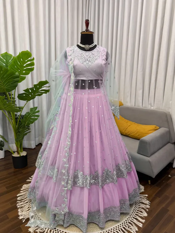 Gown_Lehenga_Effortless_Charm_With_Our_Exclusive_3_Piece_Set_Crafted_For_Comfort_Stitched_With_Grace_Baby_Pink