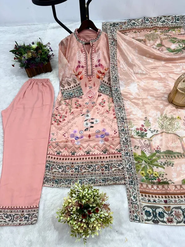 New_Ready_To_Wear_Collection_Fancy_Printed_Kurti_With_Beautiful_Bottom_And_Attractive_Dupatta