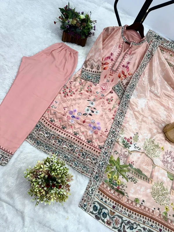 New_Ready_To_Wear_Collection_Fancy_Printed_Kurti_With_Beautiful_Bottom_And_Attractive_Dupatta