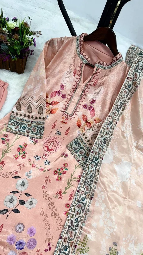 New_Ready_To_Wear_Collection_Fancy_Printed_Kurti_With_Beautiful_Bottom_And_Attractive_Dupatta
