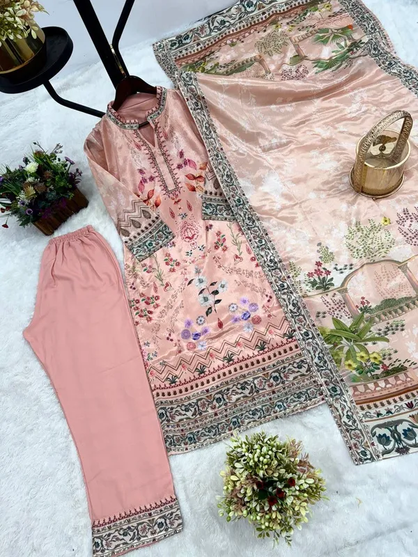 New_Ready_To_Wear_Collection_Fancy_Printed_Kurti_With_Beautiful_Bottom_And_Attractive_Dupatta