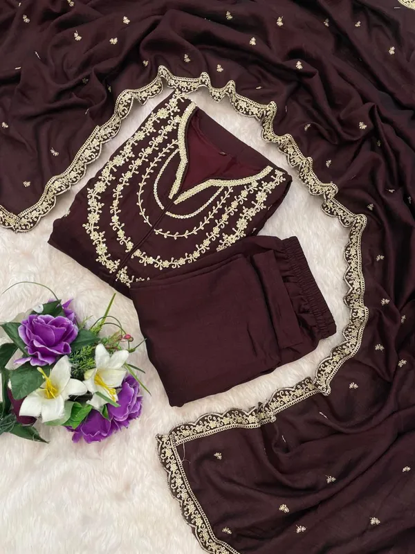 Luxury_Silk_Embroidered_Anarkali_Suit_With_Dupatta_Set_Dark_Maroon