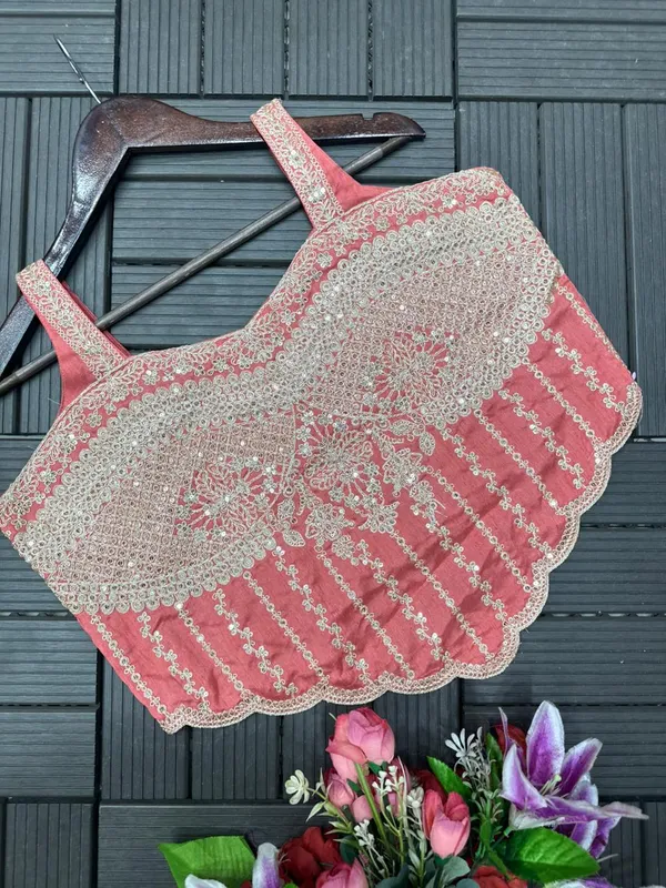 New_Super_Trending_Embroidery_Sequence_Work_Ready_To_Wear_Saree_With_Embroidery_Blouse_Blush_Pink