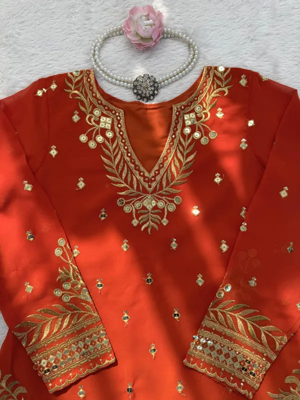 Designer_Sharara_Set_Crafted_In_Classy_Tones_With_Premium_Fabric_Detailing_Other_Size_Deatails_Are_In_Description
