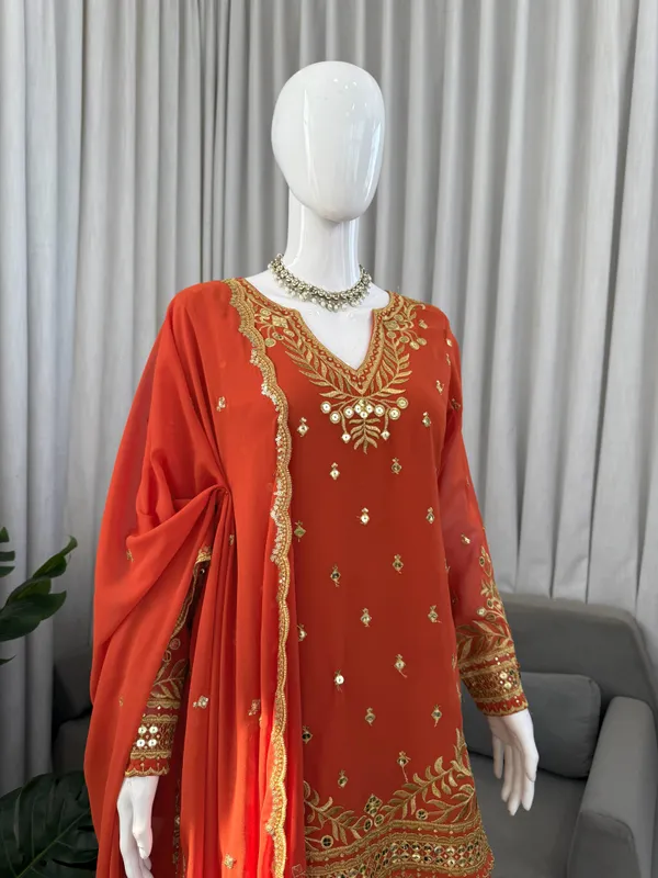 Designer_Sharara_Set_Crafted_In_Classy_Tones_With_Premium_Fabric_Detailing_Other_Size_Deatails_Are_In_Description