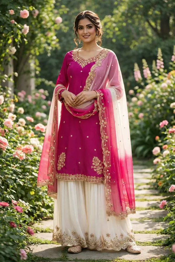 Embroidered_Pakistani_Sharara_Suit_With_Organza_Dupatta_Pink