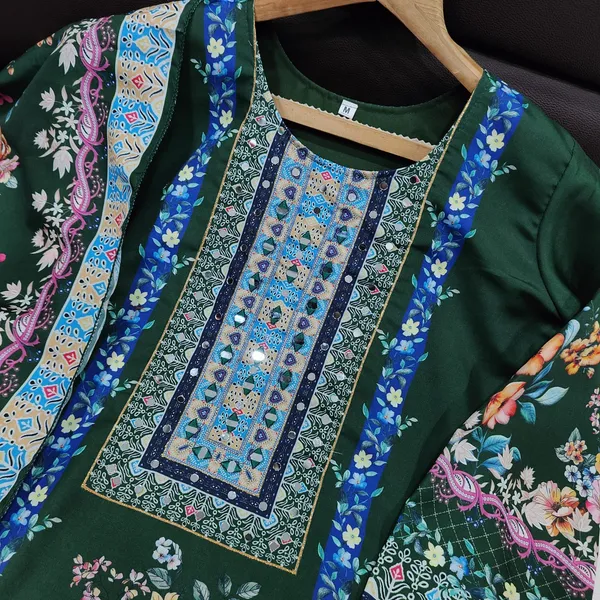 Elegant_Floral_Muslin_Suit_Set_Is_Ready_For_Occasions_Dark_Green