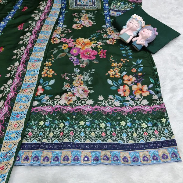 Elegant_Floral_Muslin_Suit_Set_Is_Ready_For_Occasions_Dark_Green
