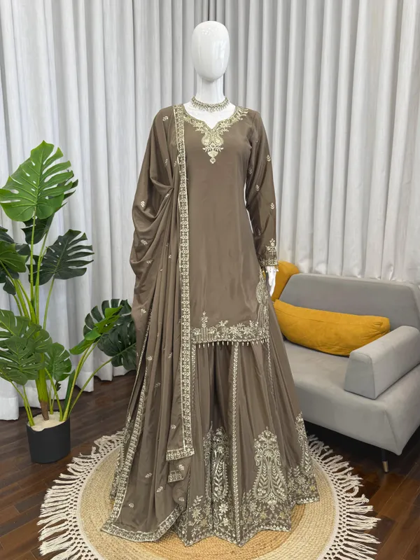 Heavy_Natural_Crepe_Silk_3_Piece_Readymade_Sharara_Top_Set_Grey