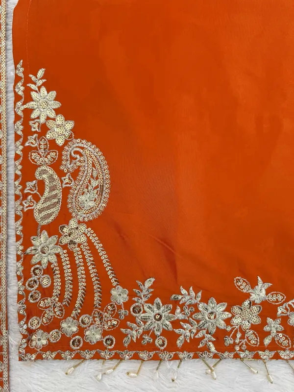 Heavy_Natural_Crepe_Silk_3_Piece_Readymade_Sharara_Top_Set_Orange