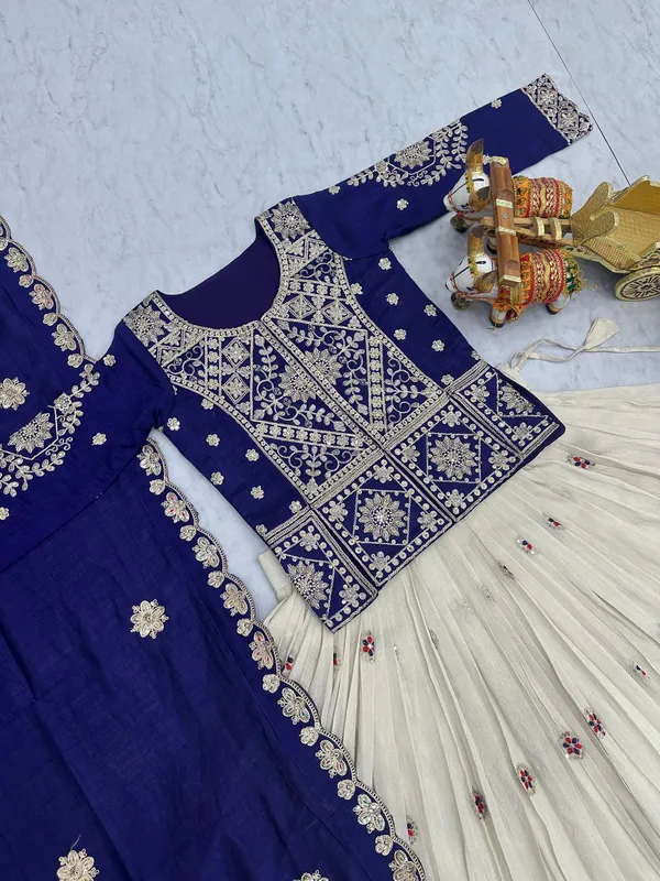 Pure_Tissue_Silk_Embroidered_Lehenga_Choli_Set_Red