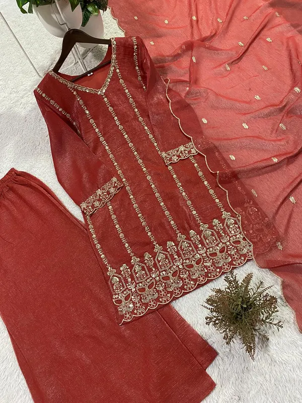Perfect_For_Party_And_Wedding_Designer_Beads_And_Sequence_Embroidered_Top_Plazzo_And_Dupatta
