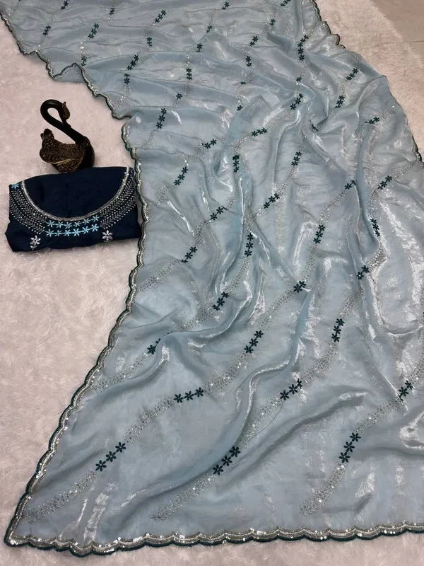 Tremendous_Peach_Sequence_Work_Fandy_Silk_Saree_Sky_Blue