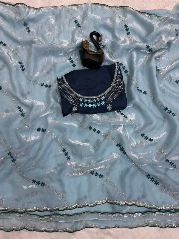 Tremendous_Peach_Sequence_Work_Fandy_Silk_Saree_Sky_Blue