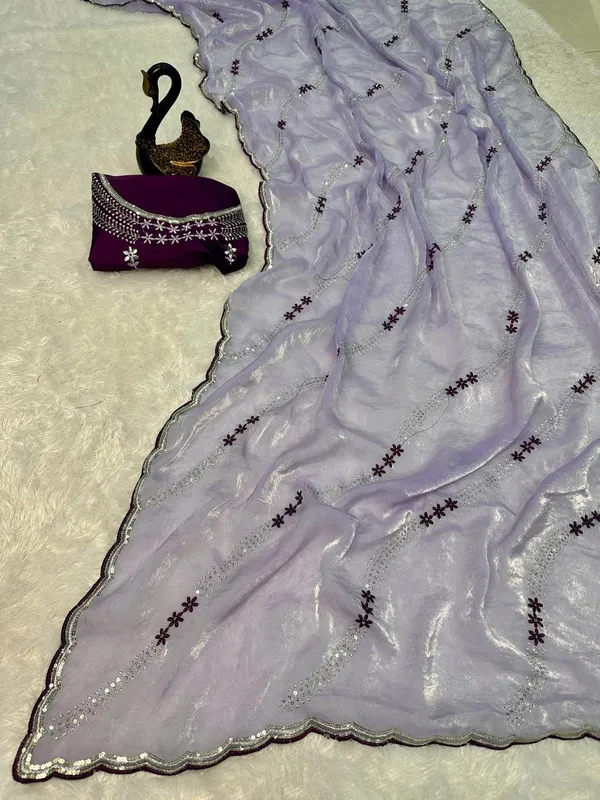 Tremendous_Peach_Sequence_Work_Fandy_Silk_Saree_Levender