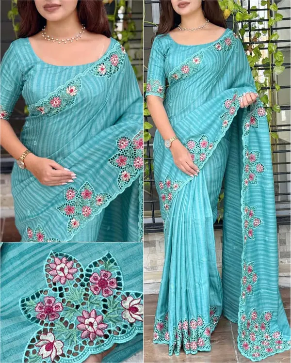 Embroidered_Work_With_Cutwork_Aqua_Blue