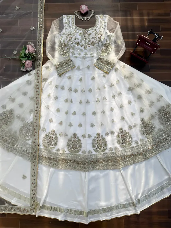 Designer_Gown_With_Lehngha_Set_Crafted_In_Classy_Tones_With_Premium_Fabric_Detailing